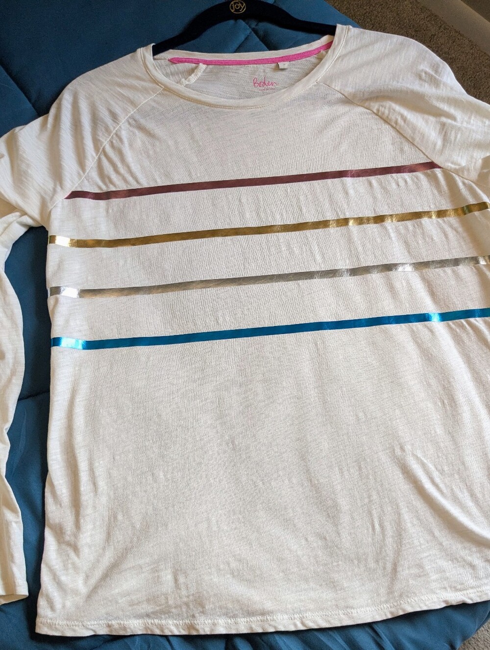 Boden Breton Metallic Long-sleeved Tee Medium